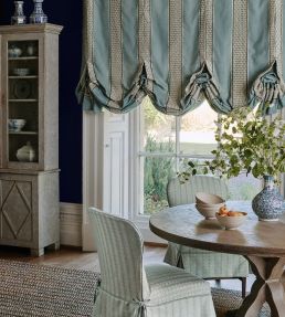 Andorra Stripe Fabric by Colefax and Fowler Old Blue
