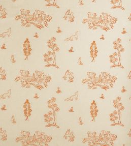 Friendly Folk Fabric by Andrew Martin Melon Orange