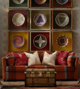 Friendly Folk Fabric by Andrew Martin Green