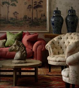 Friendly Folk Fabric by Andrew Martin Green