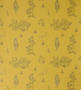 Friendly Folk Fabric by Andrew Martin Provencal Yellow