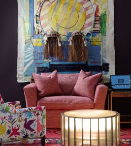 Delphini Fabric by Andrew Martin Red Berry