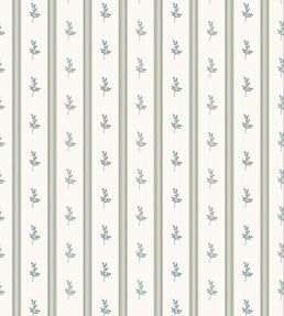 Anduze Wallpaper by Nina Campbell Aqua/Beige