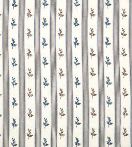 Anduze Fabric by Nina Campbell Blue/Chocolate