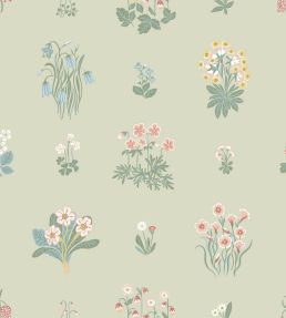 Angsflora Wallpaper by Borastapeter Sage Green