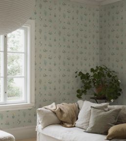 Angsflora Wallpaper by Borastapeter Sage Green