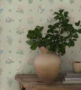 Angsflora Wallpaper by Borastapeter Sage Green
