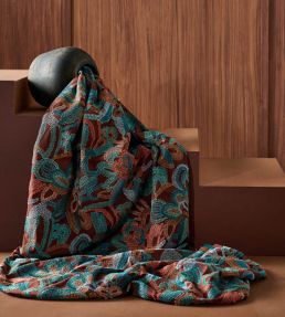 Ania Fabric by Harlequin Burgandy/Spice/Turquoise