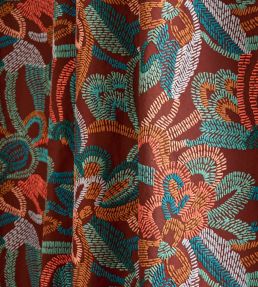 Ania Fabric by Harlequin Burgandy/Spice/Turquoise