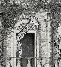 Animal Architecture Wallpaper by Brand McKenzie Architecture Grey