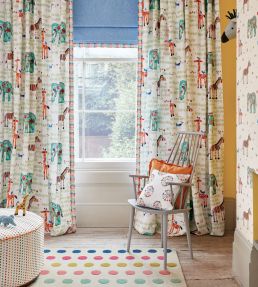 Animal Parade Fabric by Villa Nova Green
