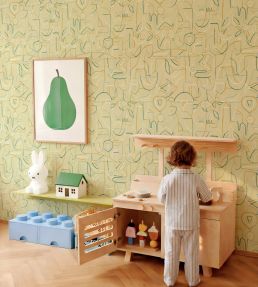 Animalia Wallpaper by Coordonne Buttercream