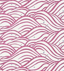 Waves Wallpaper by Anna French Fuchsia