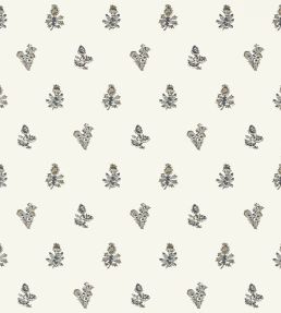 Jouy Wallpaper by Anna French Black on Cream
