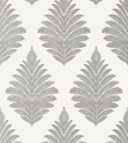 Palampore Leaf Wallpaper by Anna French Grey