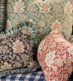 Annecy Fabric by Nina Campbell Red