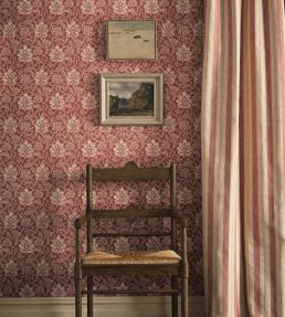Annecy Wallpaper by Nina Campbell Red