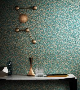 Anthology Coral Wallpaper by Harlequin Mist/Pebble