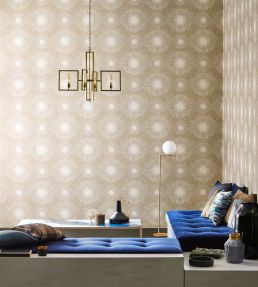 Anthology Perlite Wallpaper by Harlequin Opal / Gold Mineral
