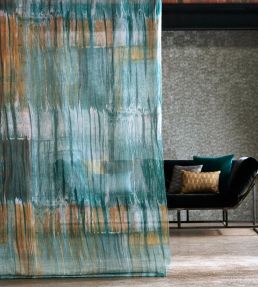 Anthology Yuti Fabric by Harlequin Emerald/Saffron/Stone