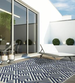 Asiatic Antibes Linear rug Blue White ANTB-04-80150 Blue White