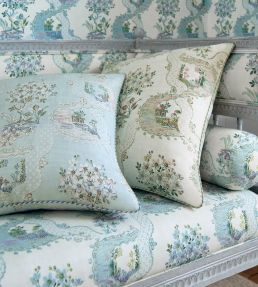 Antoinette Fabric by Anna French Blue and Plum