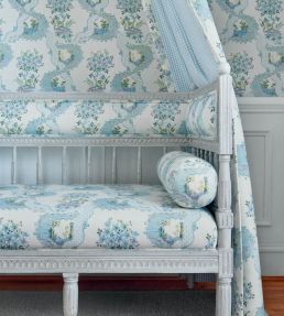 Antoinette Fabric by Anna French Blue and Plum