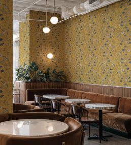 Antwerp Damask Wallpaper by Coordonne Mustard