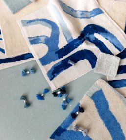 CF Editions Aouielles by Tanya Ling rug Blue/White CFR130-01 Blue/White