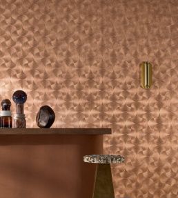 Aphelie Wallpaper by Casamance Cuivre