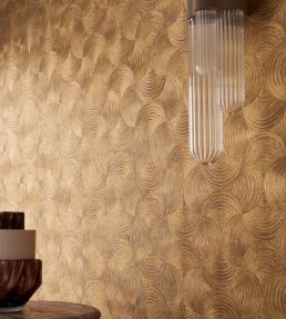 Aphelie Wallpaper by Casamance Cuivre