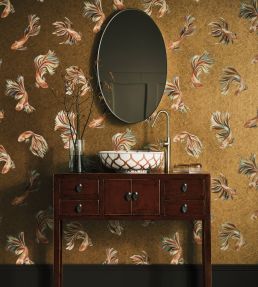Aquaria Metallic Wallpaper by Osborne & Little Metallic Gold