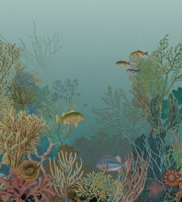 Aquarium Mural by Casadeco Bleu Abysse