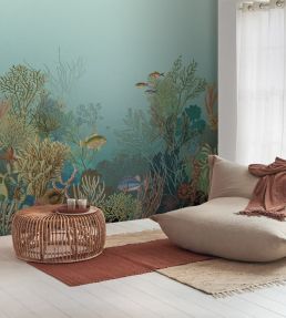 Aquarium Mural by Casadeco Bleu Abysse