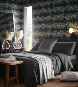 Aqueous Wallpaper by Clarke & Clarke Midnight/Spice