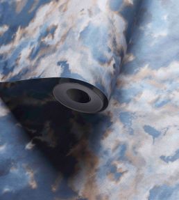 Aqueous Wallpaper by Clarke & Clarke Midnight/Spice