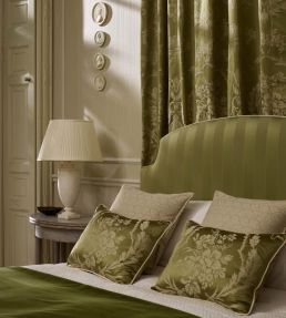 Suffolk Stripe Fabric by Zoffany Gold