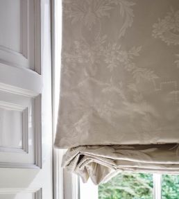 Arabesque Silk Fabric by Zoffany Warm White