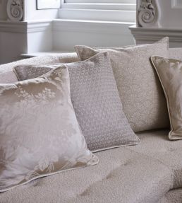 Arabesque Silk Fabric by Zoffany Warm White