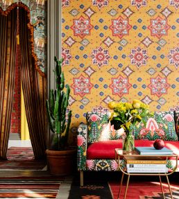 Arabian Decorative Wallpaper by MINDTHEGAP Yellow/Blue
