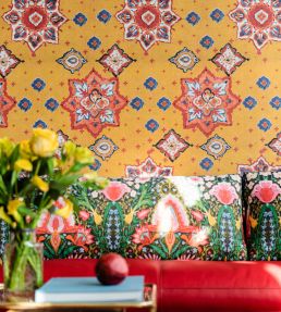 Arabian Decorative Wallpaper by MINDTHEGAP Yellow/Blue