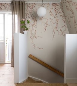 Aralia Mural by Sandberg Burgundy
