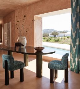 Araujo Fabric by Zinc Electric Teal