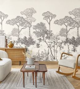 Arboretum Mural by Caselio Noir Blanc