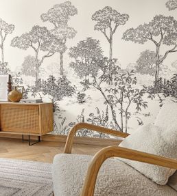 Arboretum Mural by Caselio Noir Blanc
