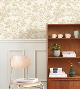 Arbre Wallpaper by Casadeco Beige Lin