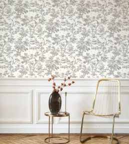 Arbre Wallpaper by Casadeco Noir Fusain