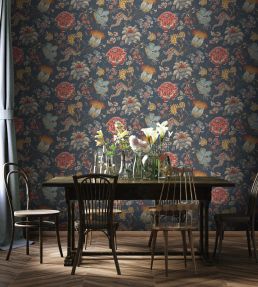 Arcadia Wallpaper by Woodchip & Magnolia Midnight