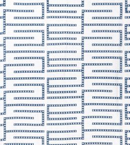 Architect Embroidery Fabric by Thibaut Blue