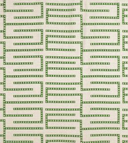Architect Embroidery Fabric by Thibaut Emerald